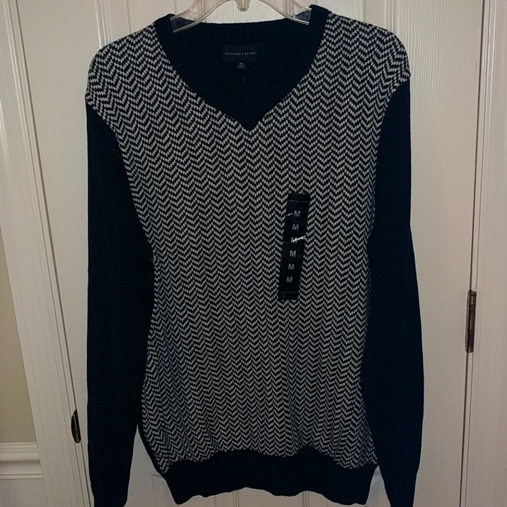 Men's V-Neck 100% Cotton Sweater